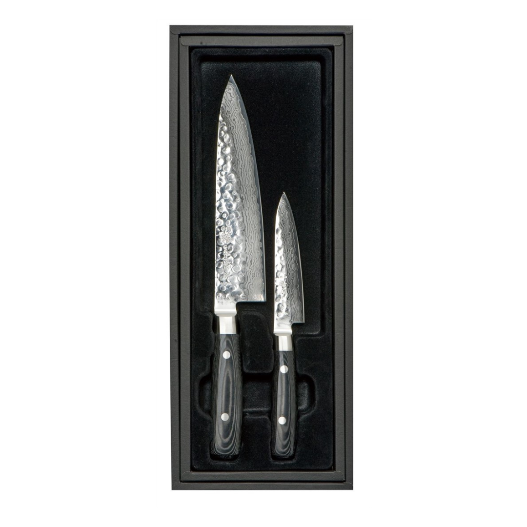 yaxell zen messenset van 2 in doos, koksmes 20 cm en universeel keukenmes 12 cm