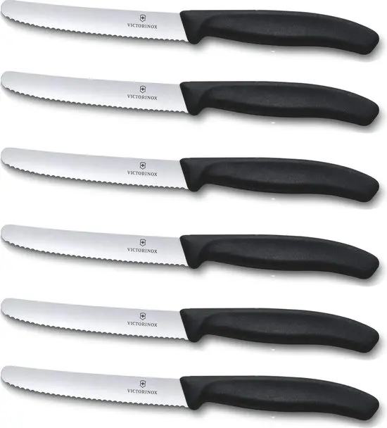 Tafelmessenset Zwart 6st