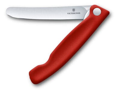 victorinox inklapbaar schilmes glad 11 cm rvs rood kunststof