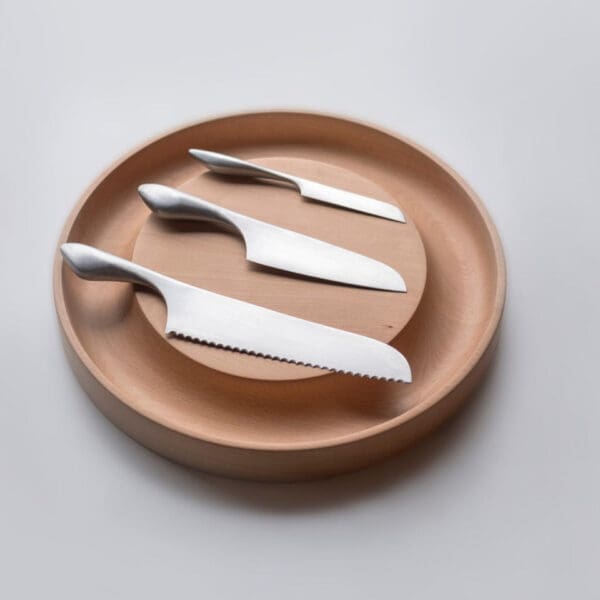homeys sensory cooking messen op snijplank