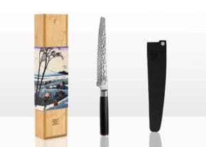 kotai pakka damascus broodmes 20 cm pakkahout met mesbeschermer en doos