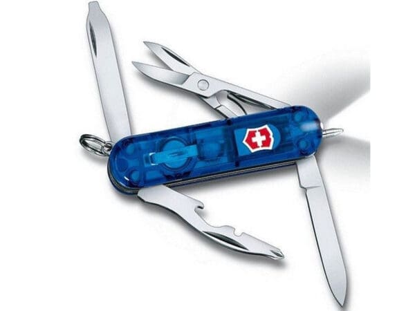 Victorinox Midnite Manager Zakmes Blauw Transparant 10 functies