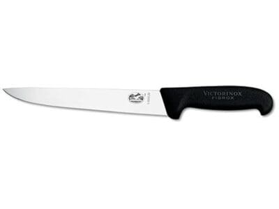 victorinox fibrox vliesmes steekmes rvs zwart kunststof 18 cm