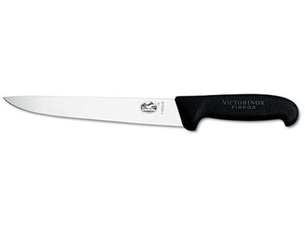 victorinox fibrox vliesmes steekmes rvs zwart kunststof 18 cm