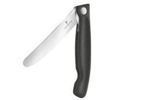 victorinox ingeklapt schilmes zwart met kartels 11 cm