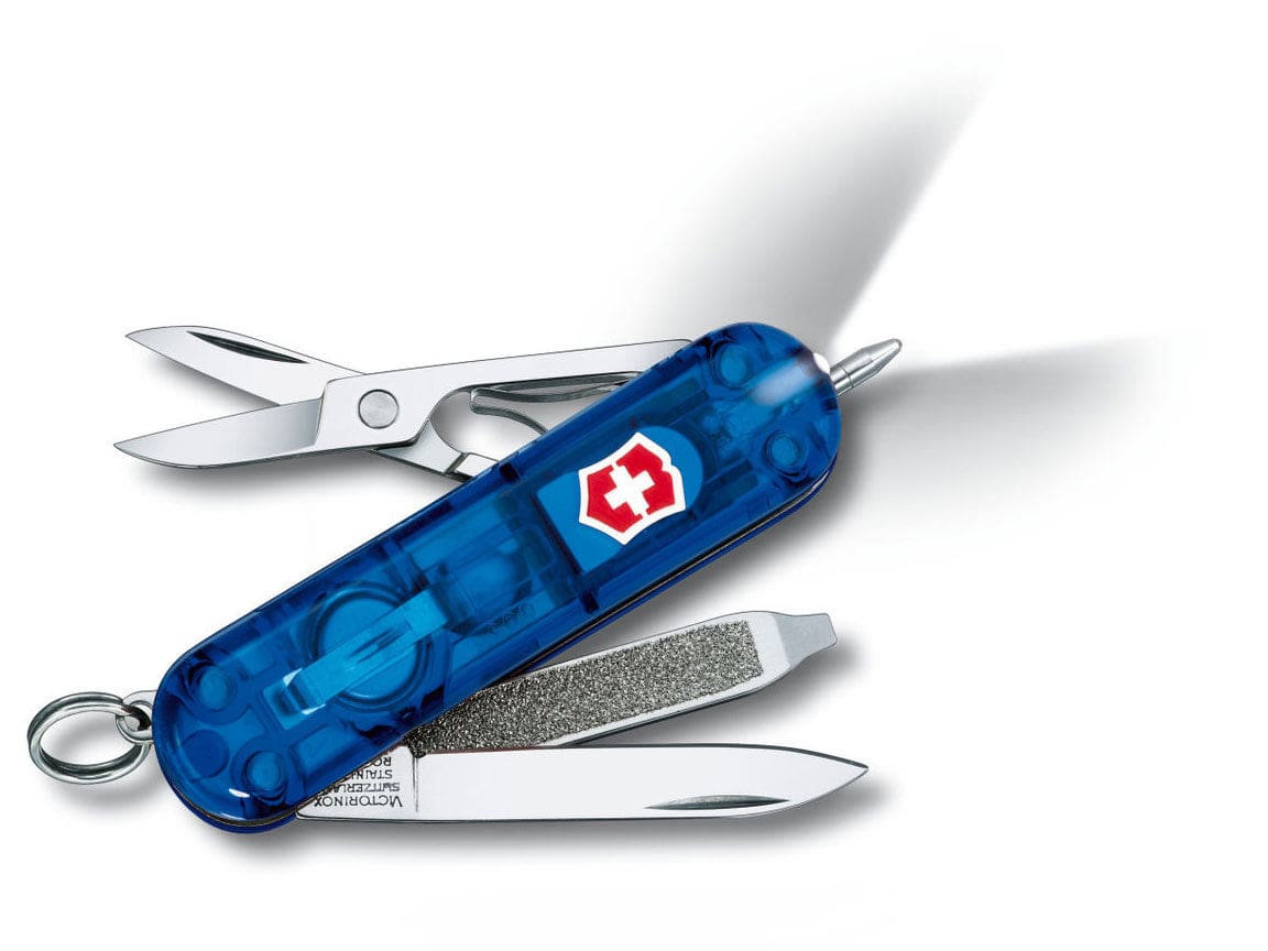 Victorinox Signature Lite zakmes 7 functies – levertijd 3–5 werkdagen voor transparant blauw