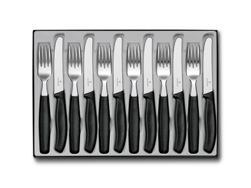Victorinox Swiss Classic tafelbestek 12-delig zwart