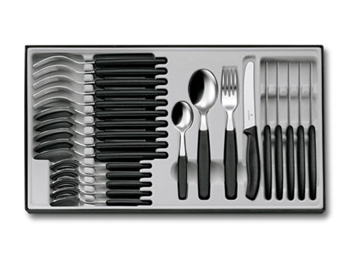 Victorinox Swiss Classic tafelbestek 24-delig zwart