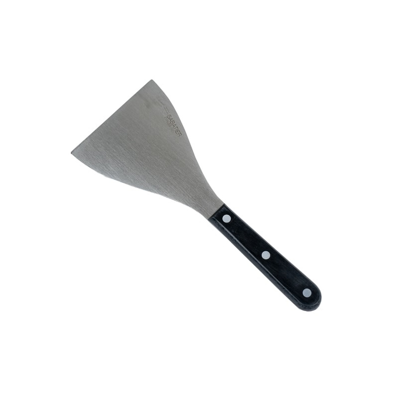 Diamant Sabatier plaatmes en schraper RVS zwart POM