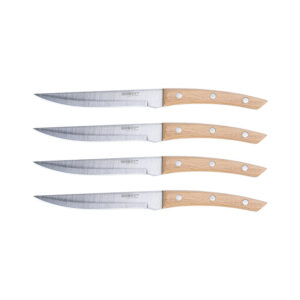 Homey's Bokträ steakmessenset glad 13 cm 4-delig