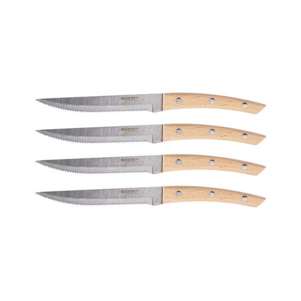 Homey's Bokträ steakmessenset kartel 13 cm 4-delig