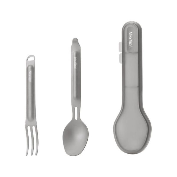 NexTool bestekset vork en lepel titanium 2-delig