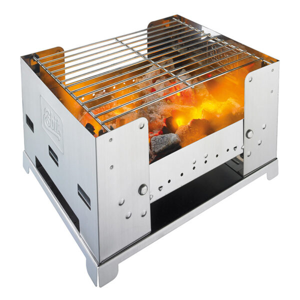 Esbit opvouwbare RVS barbecue met draagtas