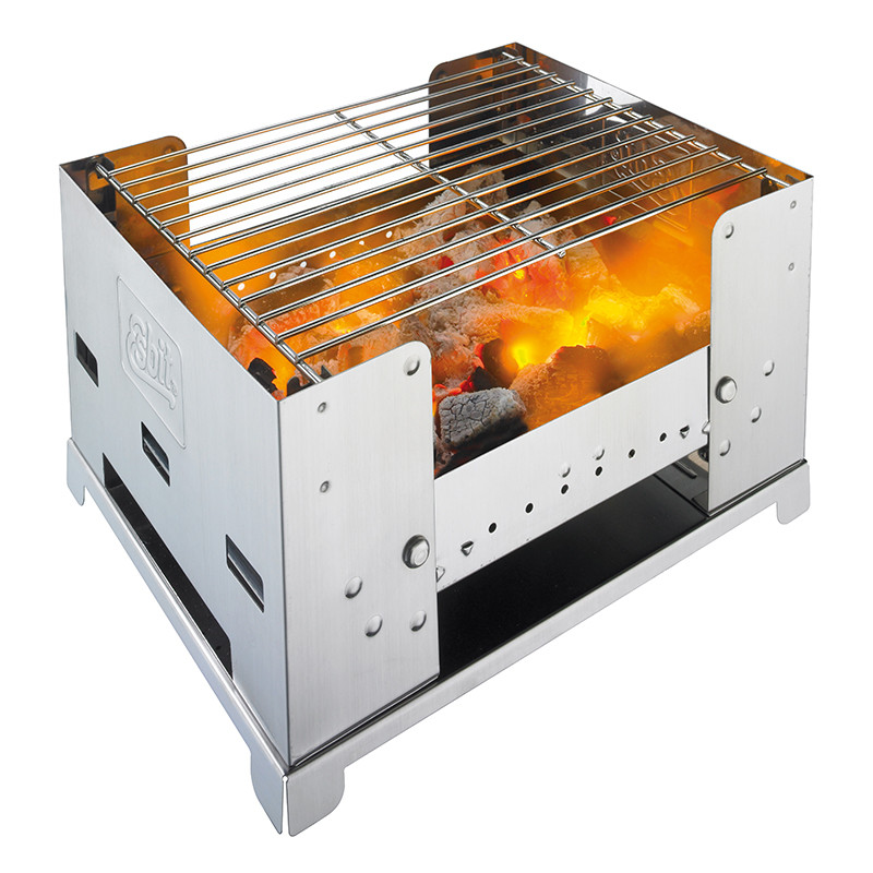 Esbit opvouwbare RVS barbecue met draagtas