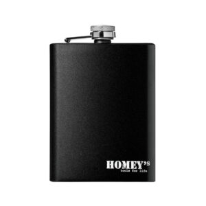 Homey's Jack RVS heupfles zwart 240 ml