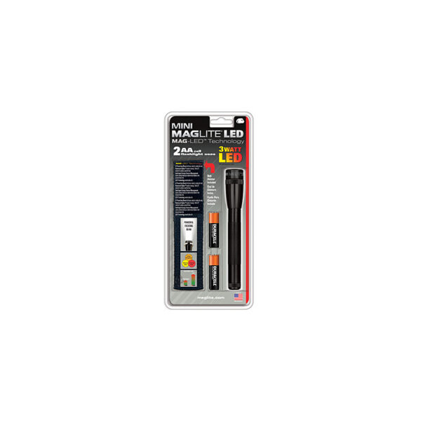 Maglite MagLED Mini LED 2 AA zwart aluminium met holster blister