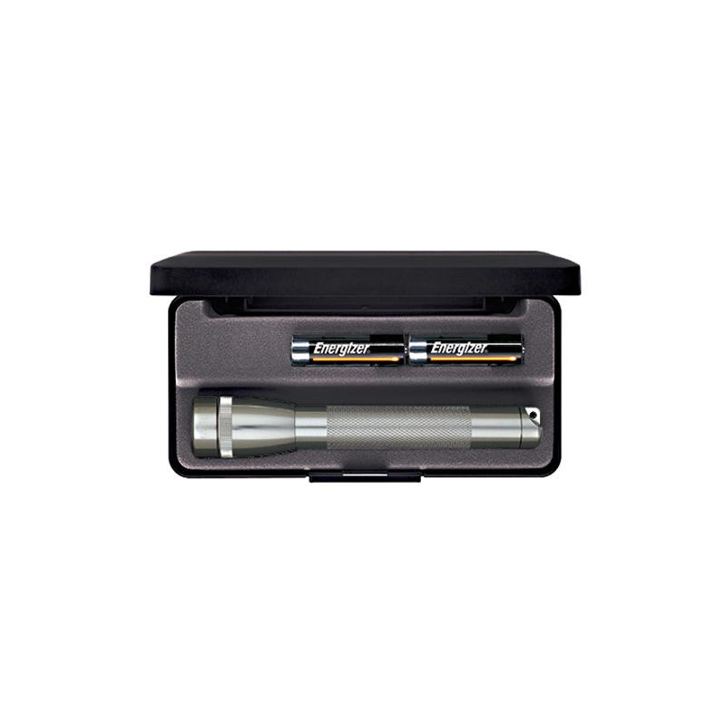 Maglite Mini AA zaklamp grijs aluminium in cassette