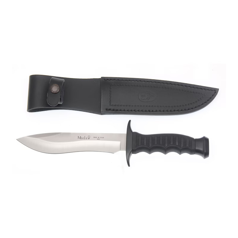 Muela jachtmes RVS Zamak 16 cm met leren etui