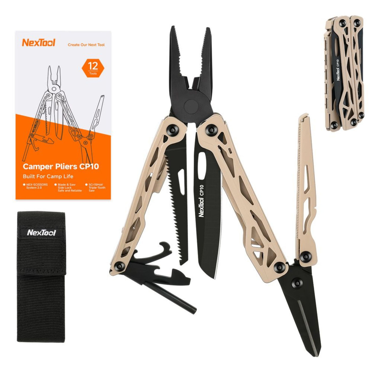 NexTool Camper Pliers CP10 multitool 12 functies
