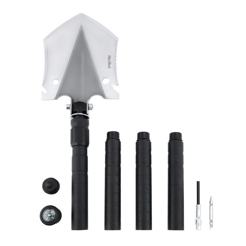 NexTool Regular opvouwbare 9-in-1 schop zilver