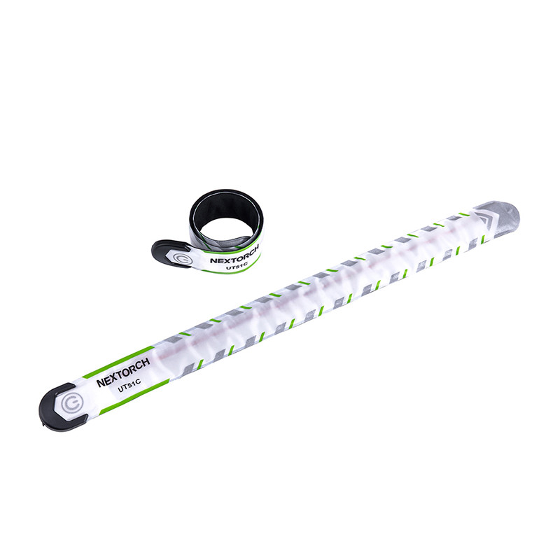 Nextorch oplaadbare veiligheidsarmband met groene en witte LEDs