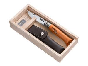 Opinel N°08 Carbon zakmes giftbox met etui