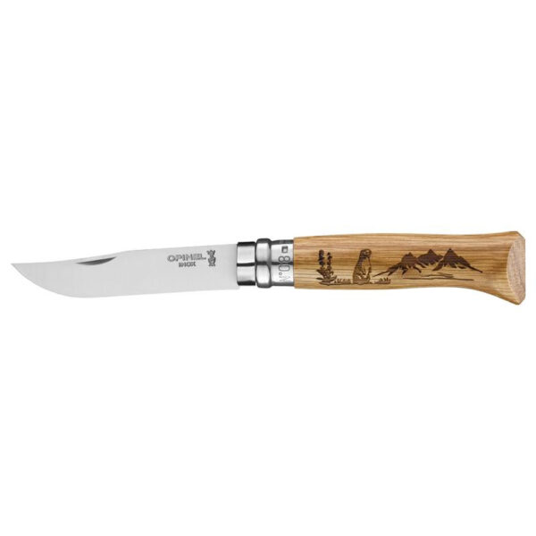 Opinel N°08 Marmot zakmes gravure