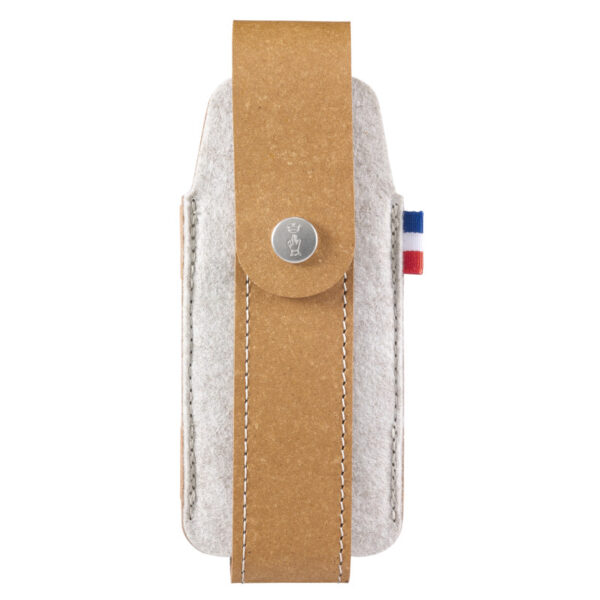 Opinel etui gerecycled leer bruin maat M