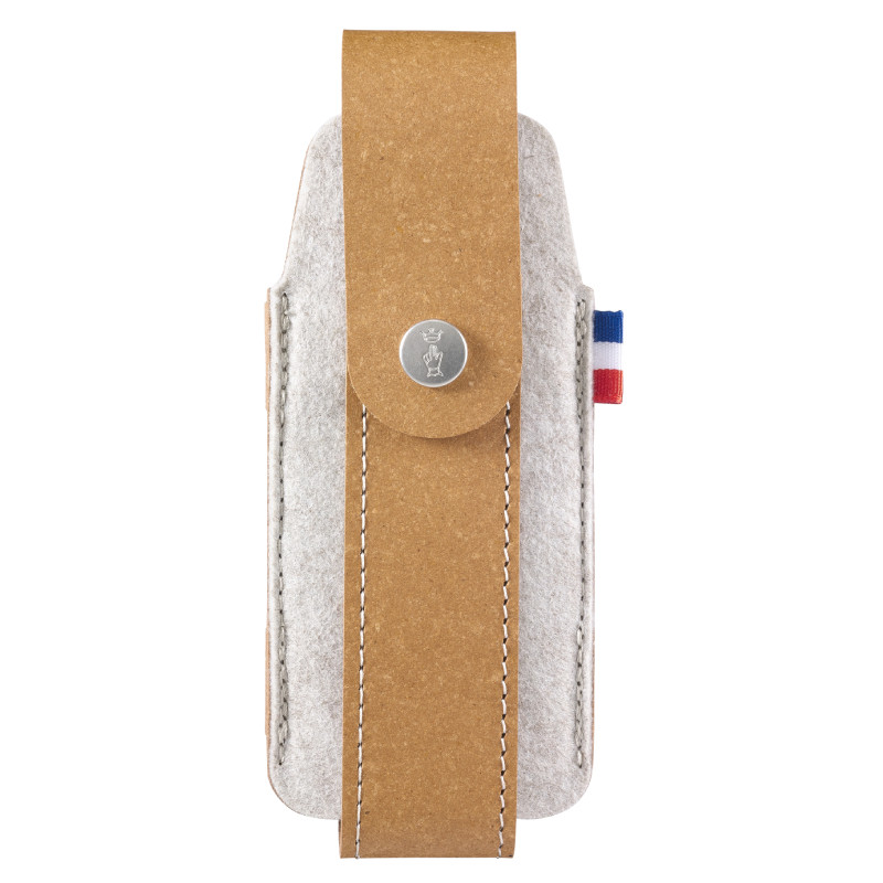 Opinel etui gerecycled leer bruin maat M