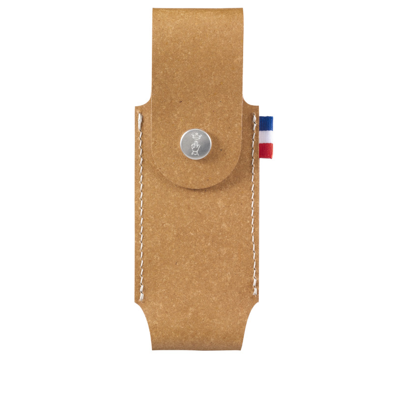 Opinel etui gerecycled leer bruin maat S