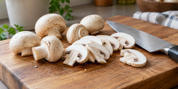 Champignons snijden: gelijkmatige plakjes of stevige kwarten